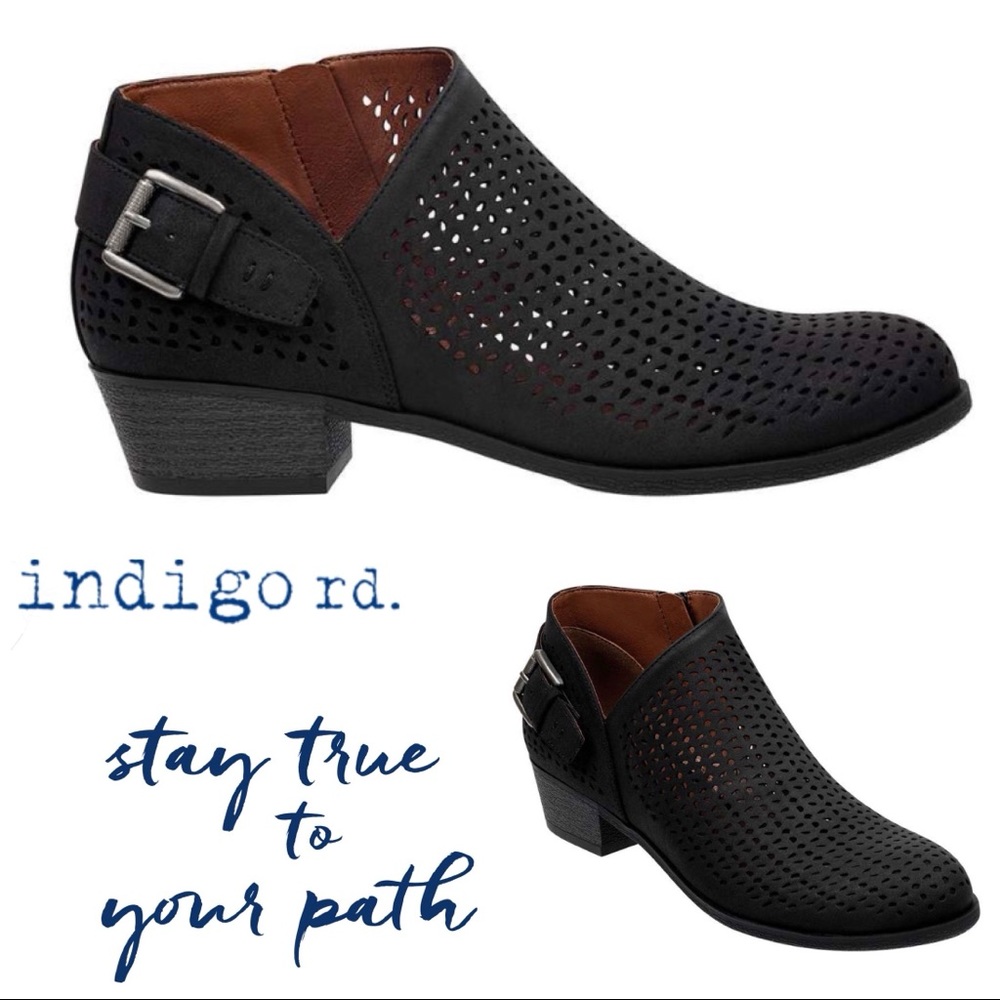 Indigo Rd Cutout Design Black Bootie Women’s 7.5